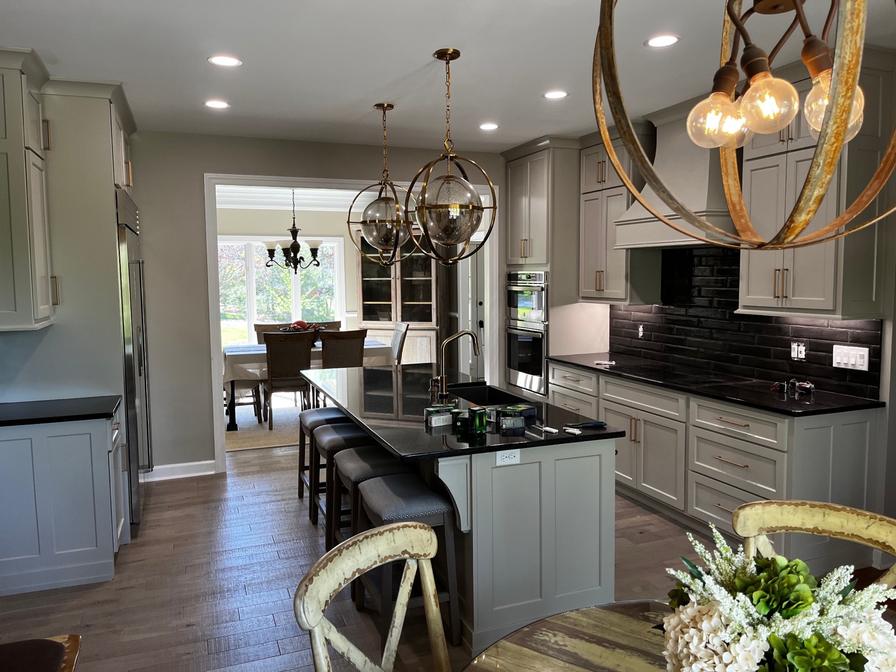 Complete kitchen remodel with new cabinets and countertops